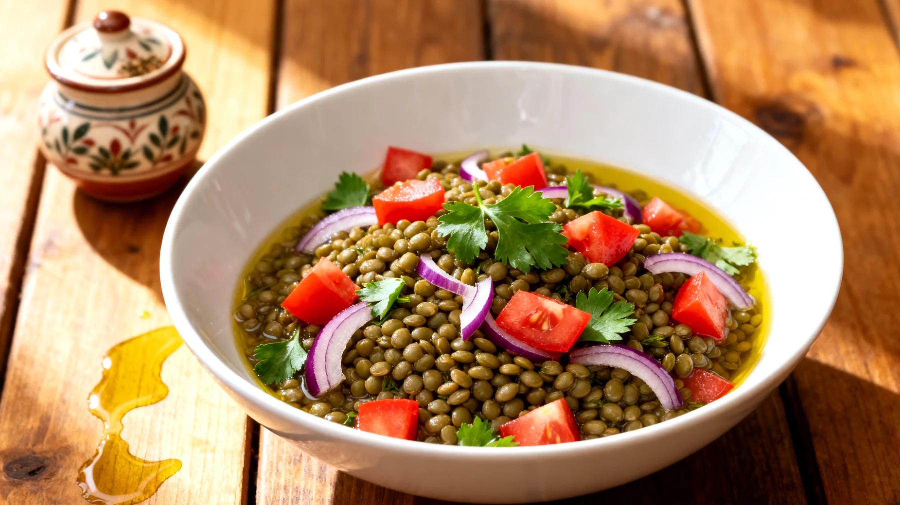 Mercimek Salatası (Yeşil Mercimek Tabanlı)"