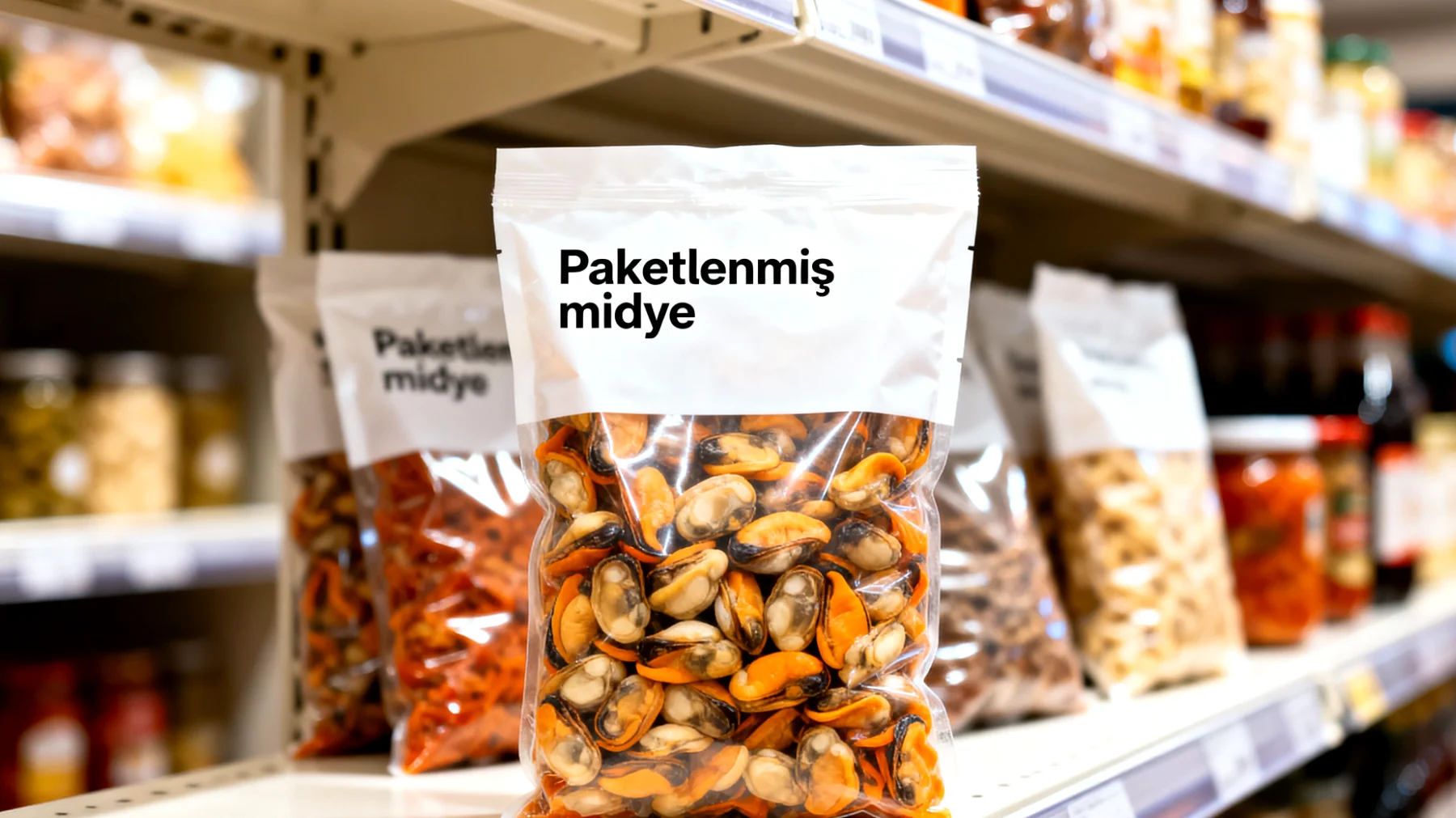 Paketlenmiş midye"