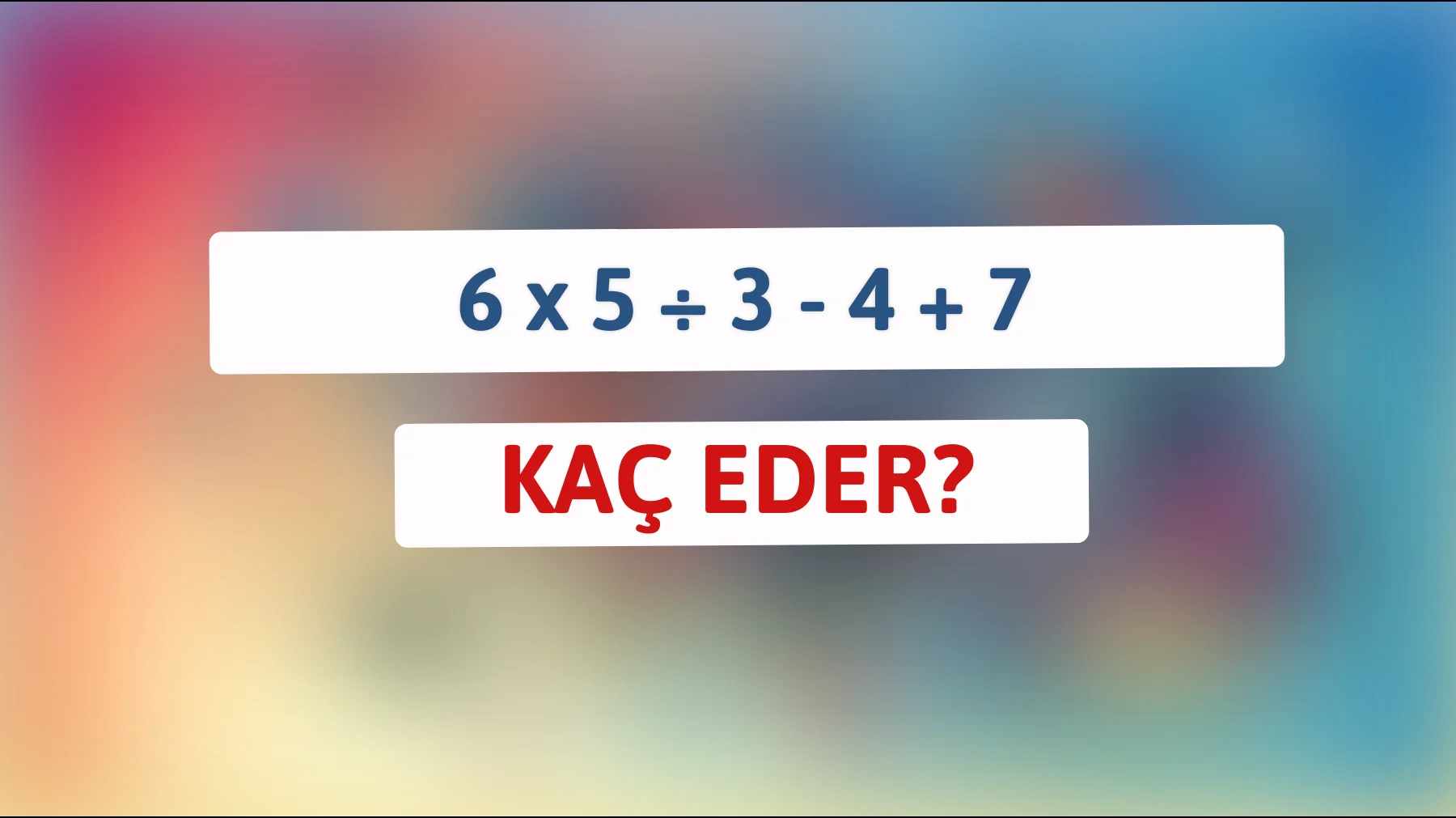 "Birim zeka testi: Bu matematik bilmecesini çözebilir misiniz?""