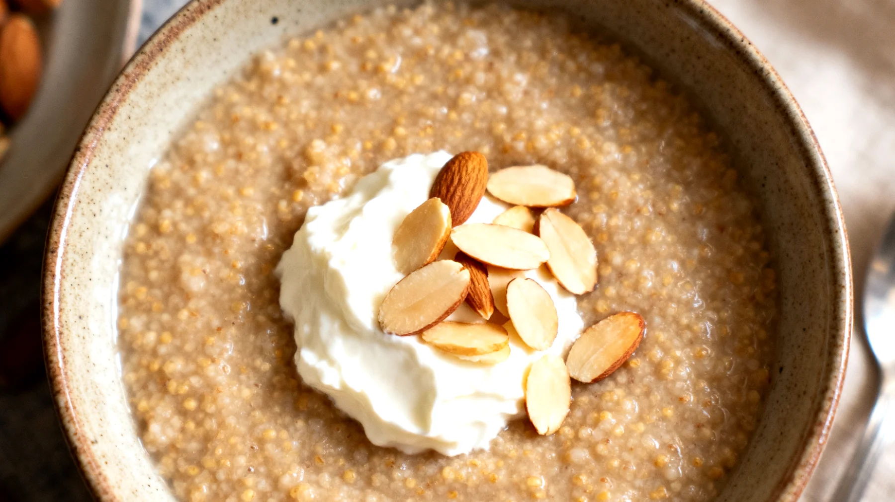 Amaranth Porridge (Amarant Lapası) - Keçi Yoğurdu ve Çiğ Bademle"