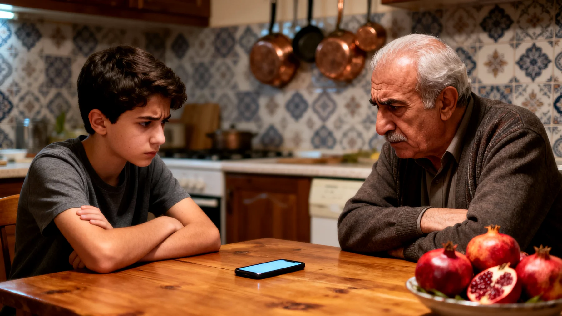 Büyükbaba, ergen torununun sosyal medyada uygunsuz içerik paylaştığını ve tanımadığı kişilerle iletişim kurduğunu fark etti. Torunu ile bu konuyu konuşmaya çalıştığında dirençle karşılaşıyor ve torun gizliliğinin ihlal edildiğini düşünüyor."