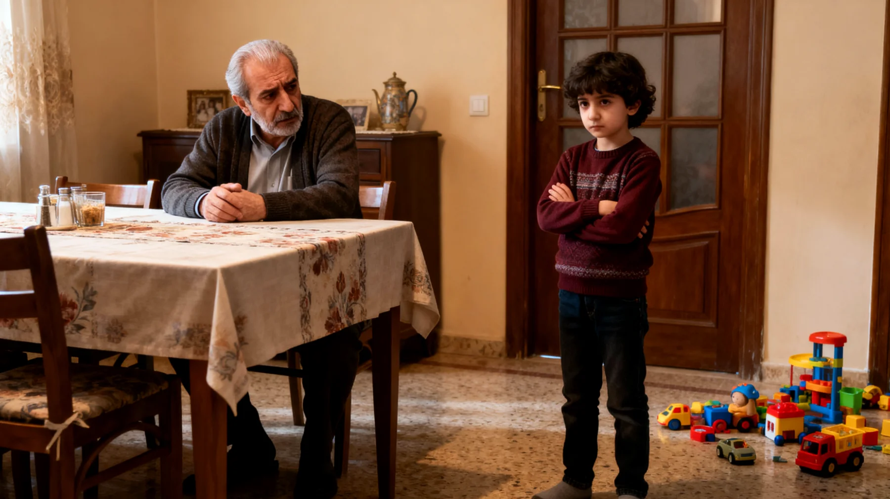 Büyükbaba, 6 yaşındaki torunuyla kurallar ve sınırlar konusunda sürekli çatışma yaşıyor. Torun yemek saatlerinde sofrada oturmak istemiyor, oyuncakları toplamayı reddediyor ve uyku saatine uymak konusunda direniyor. Büyükbaba hangi kuralları koyması gerektiğini, nasıl tutarlı olacağını ve torunun öfke nöbetlerine nasıl yanıt vereceğini bilemiyor."