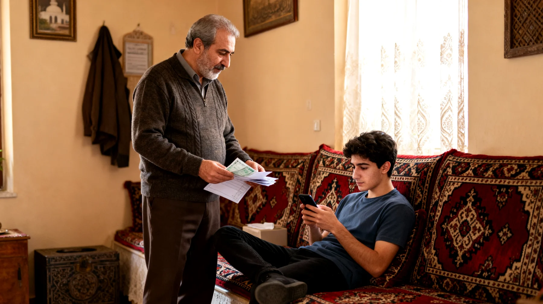 Baba, genç yetişkin çocuğuna karşı aşırı hoşgörülü davranıyor ve bu durum çocuğun sorumluluk almasını engelliyor"