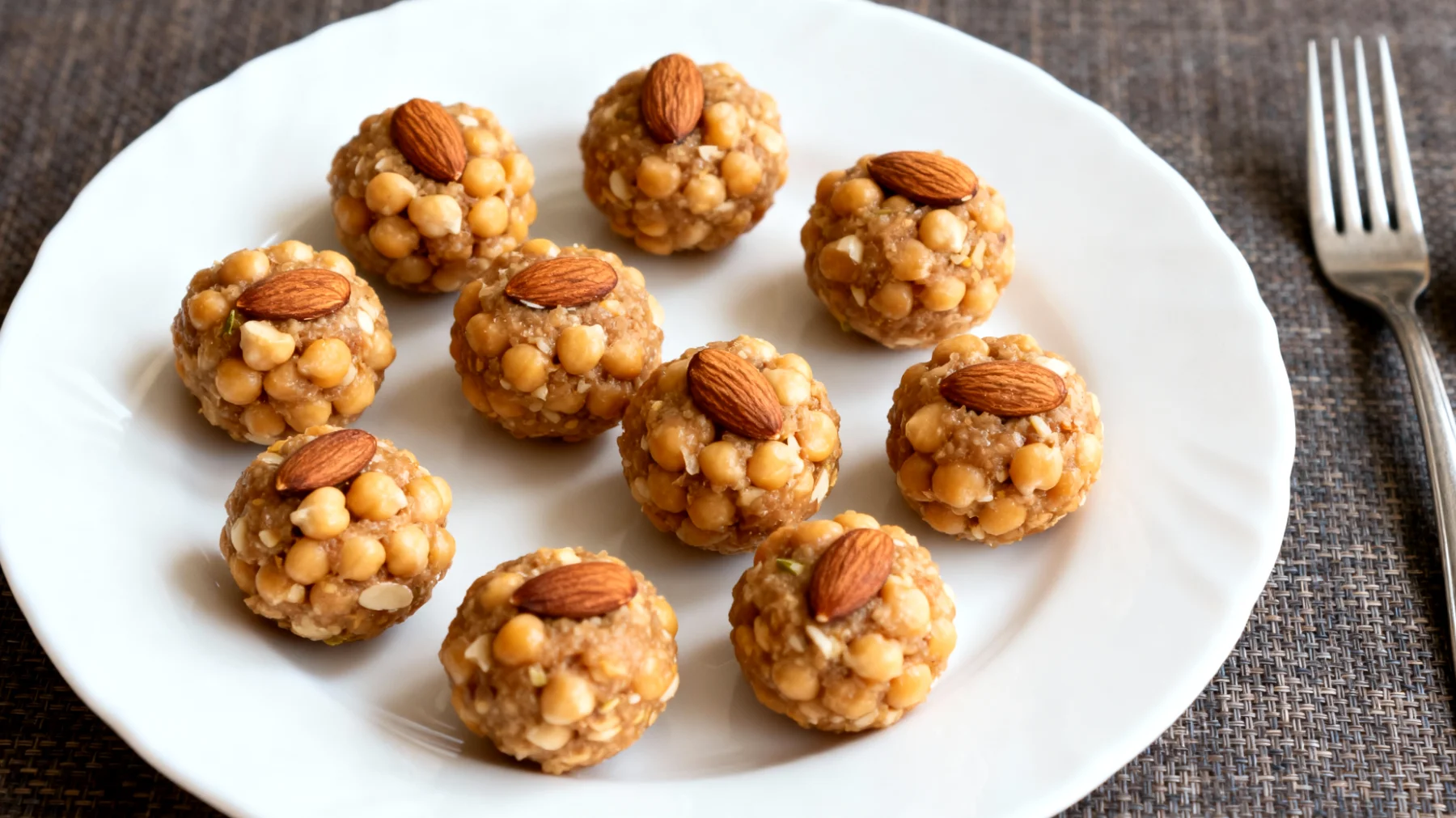 Nohut ve Badem Ezme Topları (Hummus Energy Balls)"