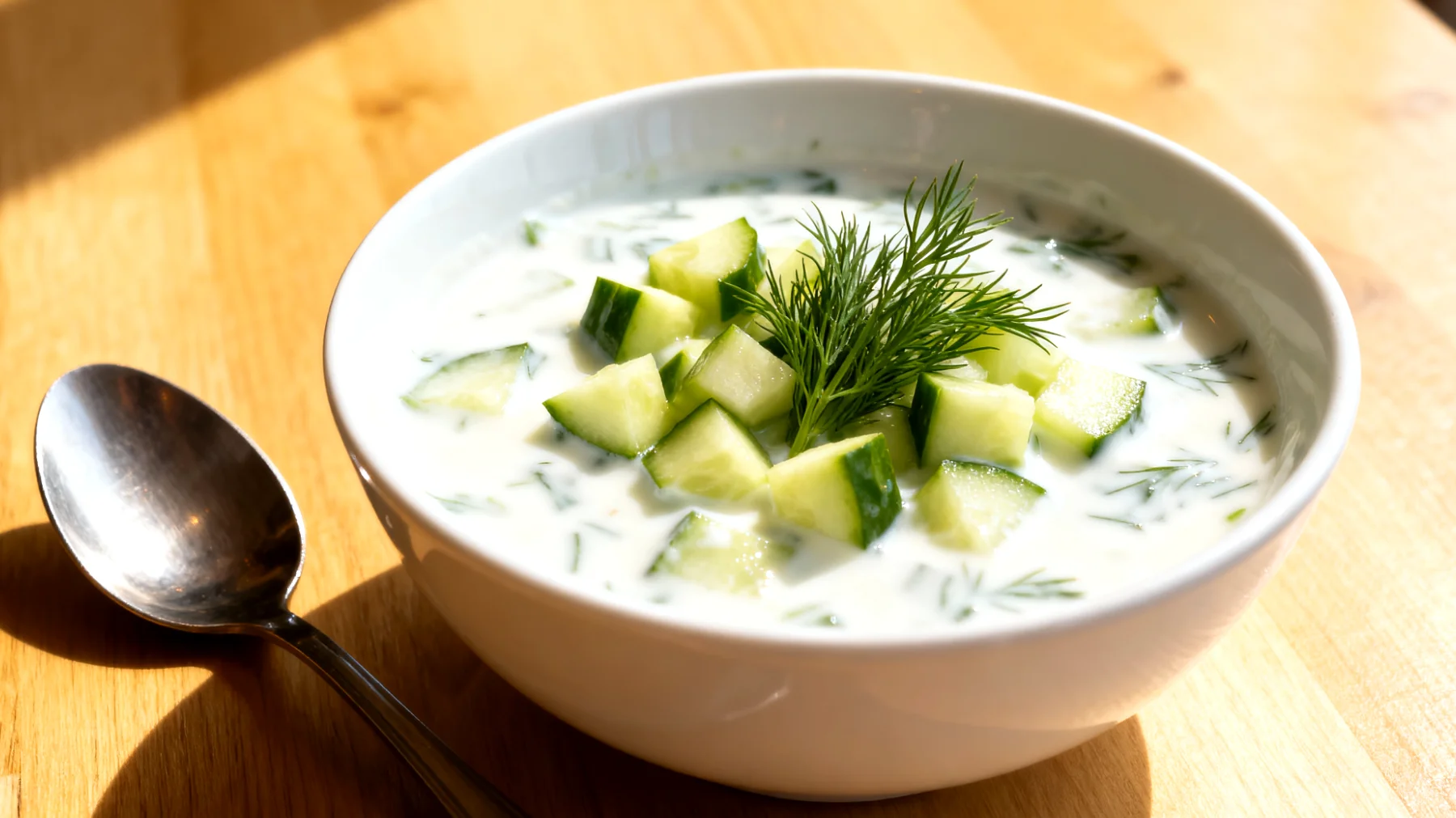 Salatalık ve Kefir Soğuk Çorbası (Cacık Tarzı)"